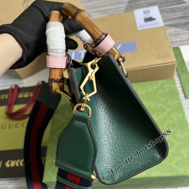 Gucci官網2022新款Aria-時尚詠歎調系列女包 古馳原廠皮竹節小號手提包702732 gqy4688